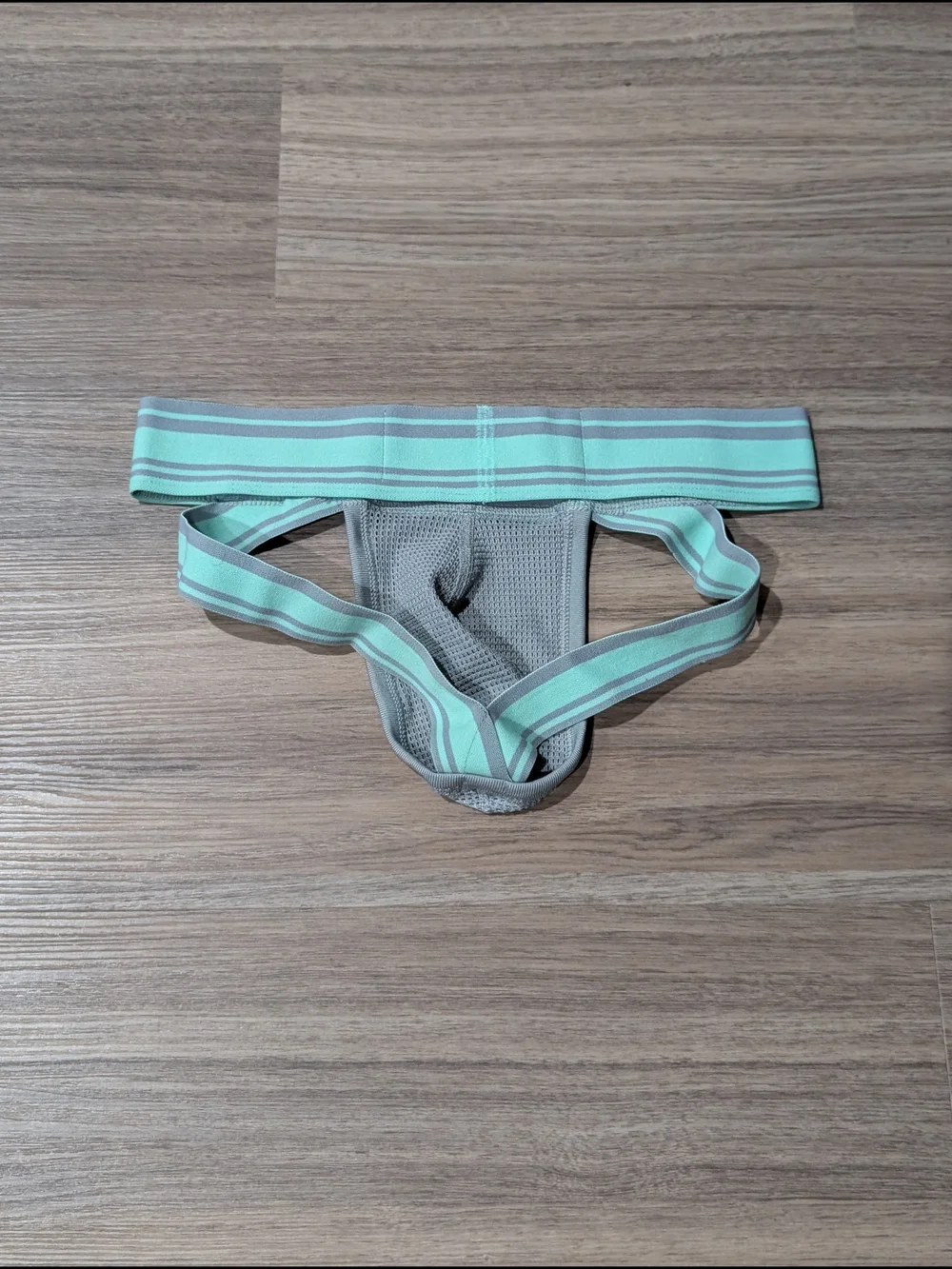 Scrimmage Line Men's Gray & Mint Athletic Jock Brief